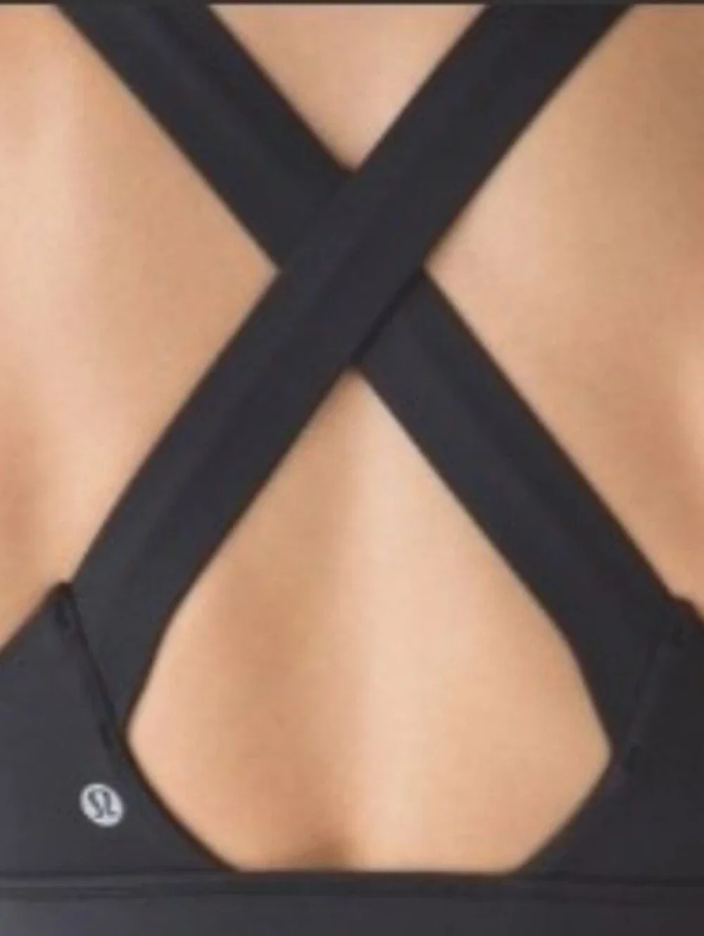 Lululemon Run Stuff Your Bra   Black Cross-Back Sports Bra